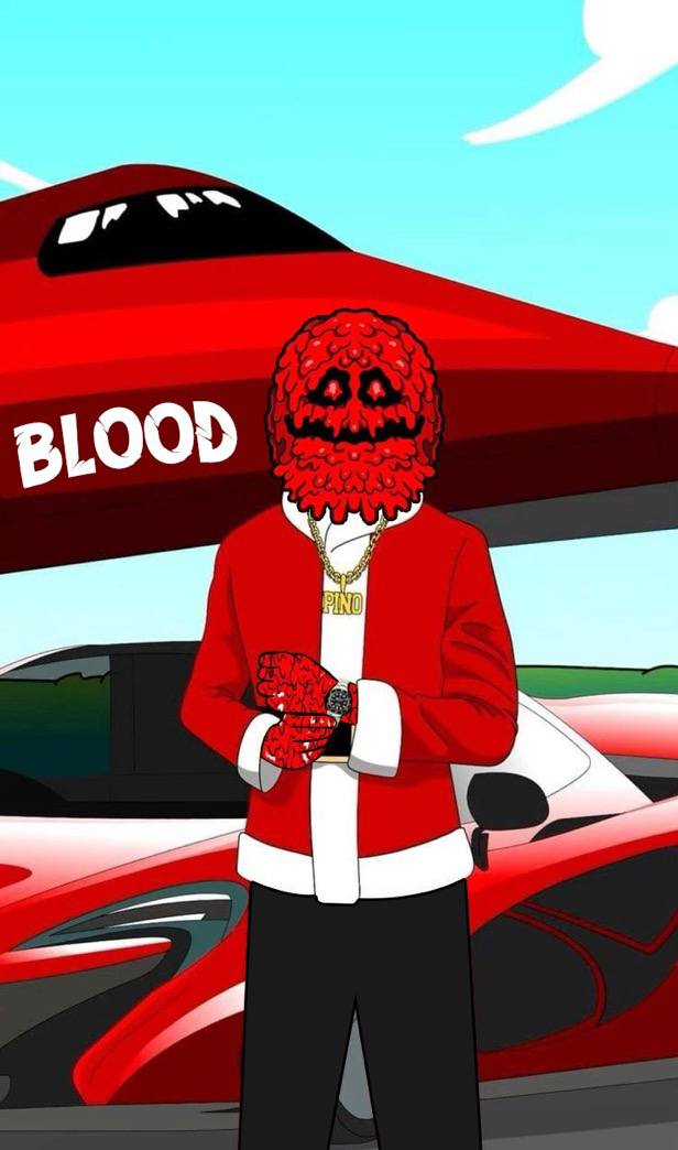 Bloodboy in front of the Blood jet and hypercar