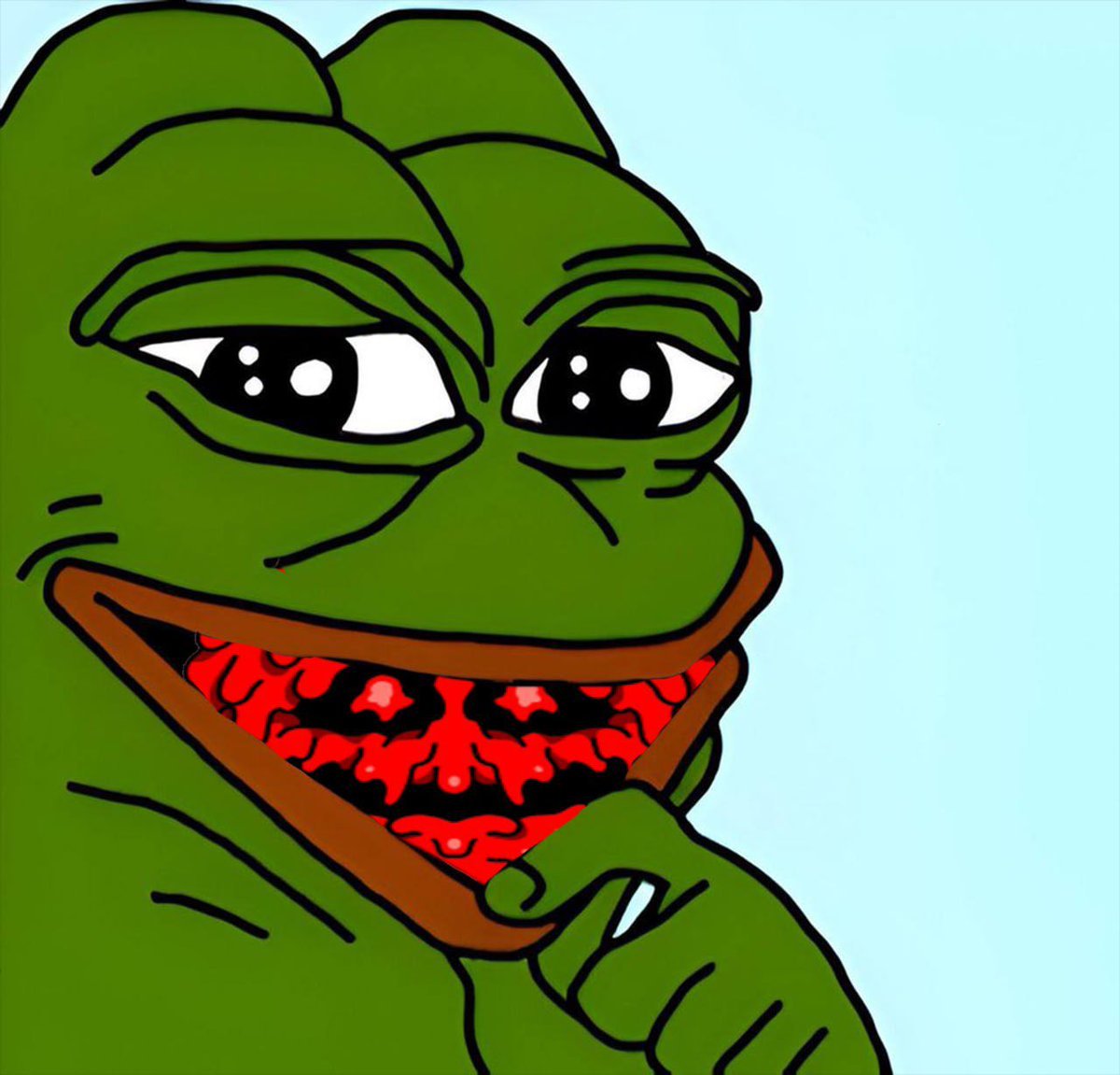Pepe with the Bloodboy grin