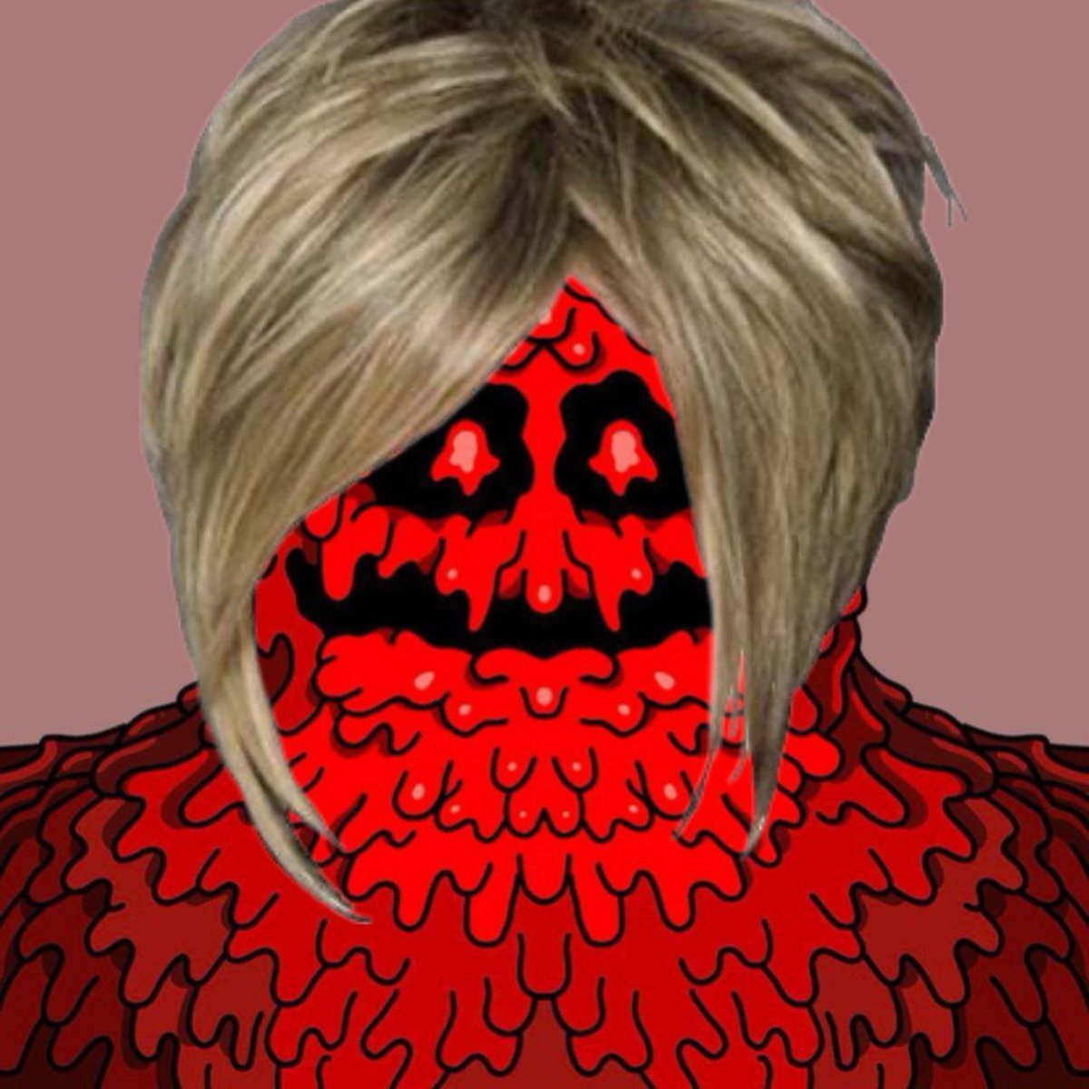 Bloodboy hiding under a wig